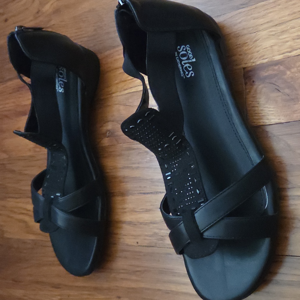 Catherines Elegant Black Sandals 10W NIB (No Lid) - Picture 9 of 13